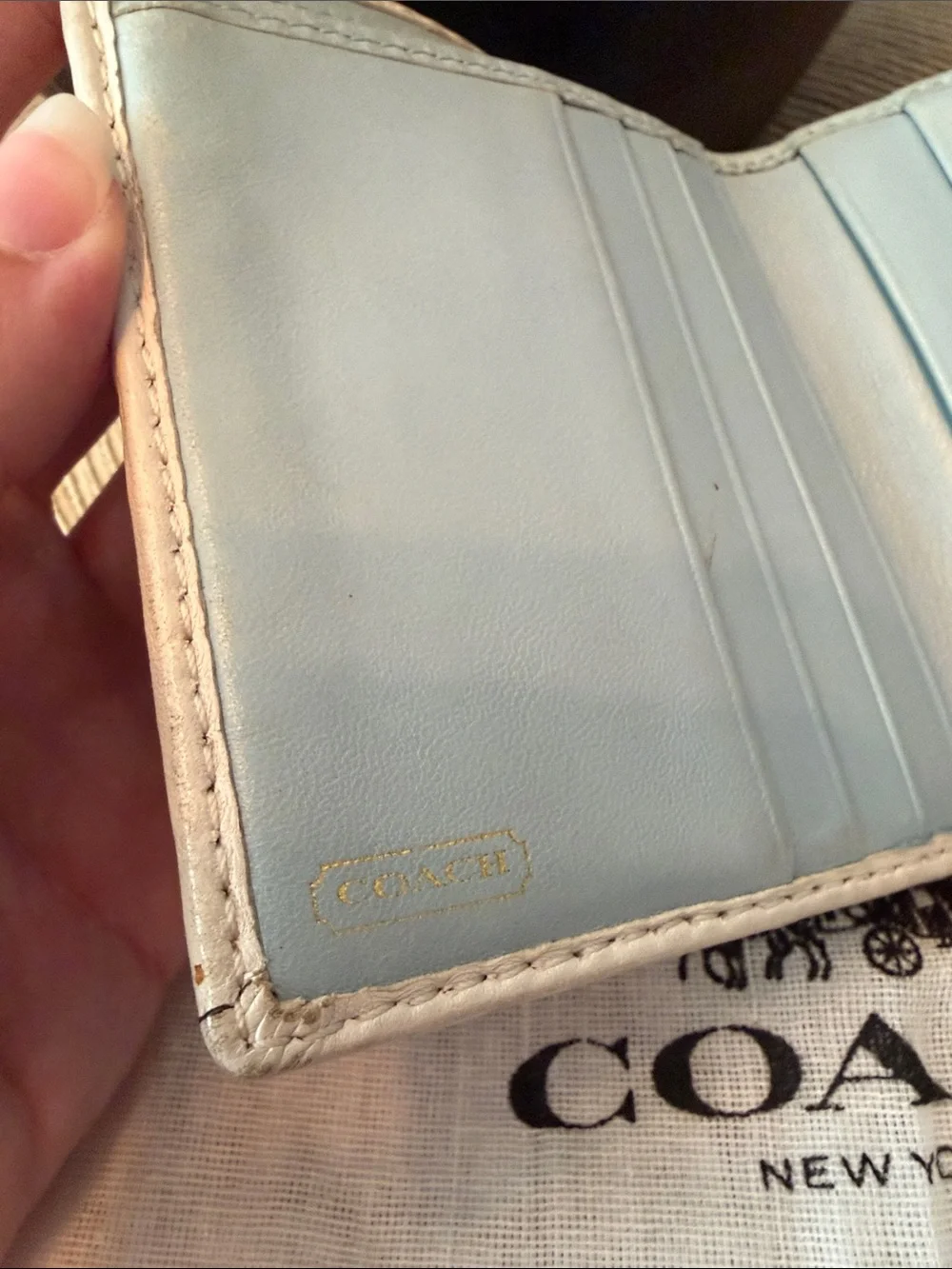 Coach Vintage Bleeker Signature Canvas Wallet with Tattersall Lining SoHo Buckle